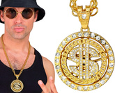 Naszyjnik Wisiorek Złota Zawieszka DOLAR Cekiny