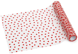 BIEŻNIK Tiulowy w Czerwone SERCA 0,36x9m