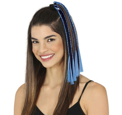 WAROCZYKI Pasemka do Włosów NIEBIESKIE 35cm 3szt.