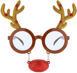Okulary Świąteczne Renifer z Nosem Rudolf Święta