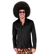 KOSZULA Męska z Długim Rękawem CZARNA Retro XXL