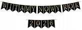 Baner WITAMY NOWY ROK 2026 Czarno Złoty, 1kpl.