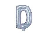 Balon foliowy Litera "D" 35cm holograficzny 1 szt.