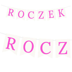 Baner ROCZEK Różowy, 1kpl.