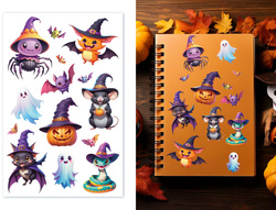 Naklejki Ozdobne Dekoracyjne Kolorowe HALLOWEEN