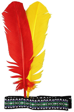 Opaska na Głowę Indianina z Piórem Indiańska Apacz