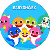 Opłatek tortowy 20 cm, Baby Shark 1 szt.