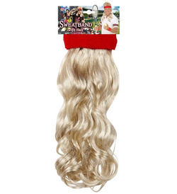 Peruka z Opaską Kręcone Blond Włosy Disco Lata 80