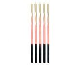 Świeczki Świderki Ombre złoto-kremowe, 15cm 5szt