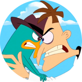 Opłatek tortowy 14 cm, Fineasz i Ferb 1 szt.