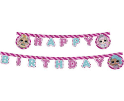 Baner Happy Birthday LOL Glitterati, 210 cm