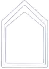 Obręcz Metalowa Biała DOMKI Łapacz snów 3szt.