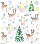 Naklejki Świąteczne Brokatem SARENKI ANIOŁKI 27szt