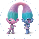 Opłatek tortowy 20 cm, Trolle Trolls  1 szt.