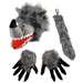 Zestaw Wilk: czapka, ogon,rękawiczki, 1 szt.