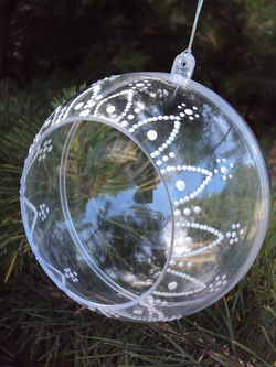 Kula akrylowa z otworem 5szt. 10cm