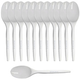 Łyżeczki wielokrotnego użytku LUX białe 100szt.