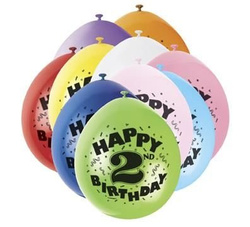 Balony „Happy 2nd Birthday” 10 szt.