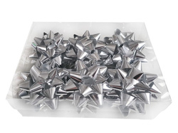 Rozety przyklejane 11 cm, srebrne 12 szt. 1 op.