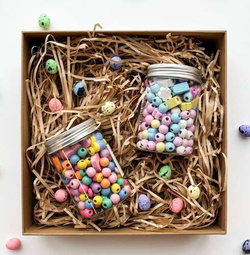 Drewniane Koraliki Kolorowe Tęczowe Mix 150szt.