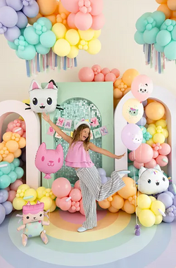 Balon Foliowy Koci Domek Gabi Kiciuś Panduś 65x57c