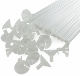 Patyczki do balonów transparentne 100szt