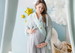 Szarfa MOM TO BE Baby Shower Niebieska