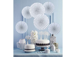 Rozety dekoracyjne, szaroniebieski, 1op.