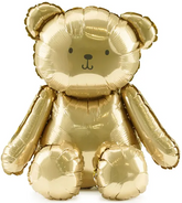 Balon foliowy Miś, 43x53 cm, złoty