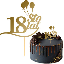 Topper na Tort 18 STO LAT Urodziny ZŁOTY