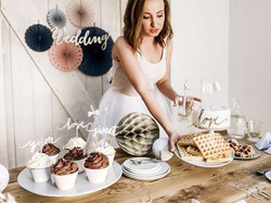 Baner Wedding, srebrny, 16,5x45 cm, 1 szt.