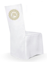 Pokrowiec na krzesło komunijny IHS, 1 szt.