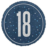 Balon Foliowy Niebieski Błyszczący 18 URODZINY 45c