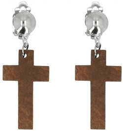 Zestaw Zakonnica NASZYJNIK i KOLCZYKI Krzyże