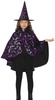 Zestaw Kostium Strój Czarna Fioletowa CZAROWNICA
