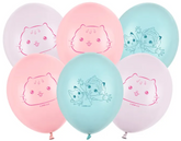 Balony Strong Koci Domek Gabi mix, 27 cm, 6szt.