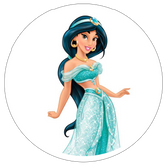 Opłatek tortowy 14 cm, Księżniczki Princess 1 szt.