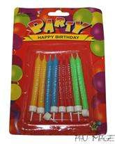 Świeczki na tort "Happy Birthday", 8 szt., 1 op.