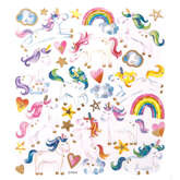 Naklejki Ozdobne JEDNOROŻEC Unicorn Tęcza 31szt.