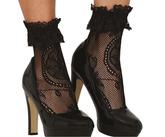 Skarpetki Koronkowe CZARNE Damskie Pin Up Girl
