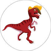 Opłatek tortowy 14 cm Dinozaury 1 szt.