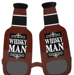 Okulary Imprezowe Butelki WHISKY Whiskey Fotobudka