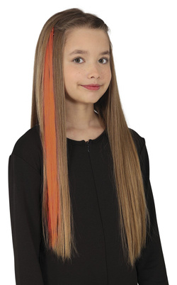 PASEMKA Pasma do Włosów POMARAŃCZOWE 50cm 3szt.