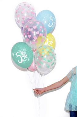 Balony przezroczyste w Serduszka miętowe 30cm 1szt