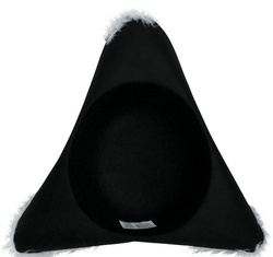 Kapelusz Czapka Admirała Trikorn Czarny z Piórami