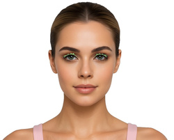 Sztuczne Świąteczne RZĘSY Zielone GWIAZDKI