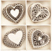 Kształty z Drewna Ozdoby Drewniane SERCA 20szt.