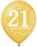 Zestaw balonów 21 urodziny 6 szt.