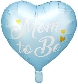 Balon foliowy Mom to Be, 35cm, niebieski