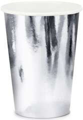 Kubeczki papierowe, srebrny, 220ml, 6 szt.